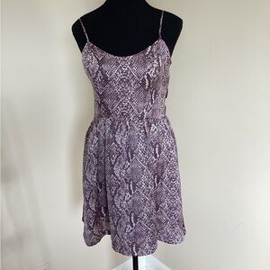Material Girl Snake Print Dress with Statement Back
